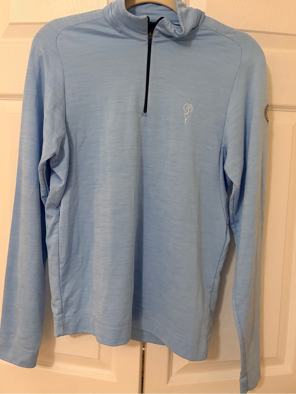 Light Blue Men's Quarter-Zip Performance Shirt
